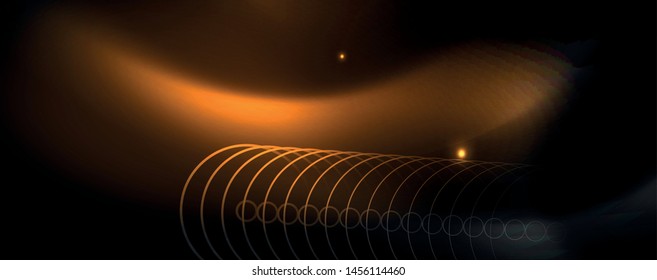 Shiny neon techno template. Neon lines background, 80s style laser rays. Vector