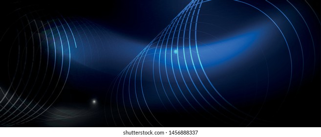 Plantilla tecno de neón brillante. Fondo de líneas de neón, rayos láser al estilo de los años 80. Vector