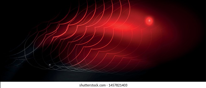 Shiny neon techno template. Neon lines background, 80s style laser rays. Vector