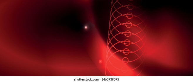 Shiny neon techno template. Neon lines background, 80s style laser rays. Vector