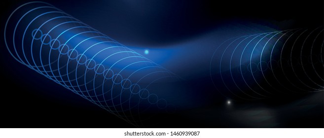 Shiny neon techno template. Neon lines background, 80s style laser rays. Vector