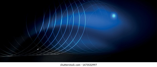 Plantilla tecno de neón brillante. Fondo de líneas de neón, rayos láser al estilo de los años 80. Vector