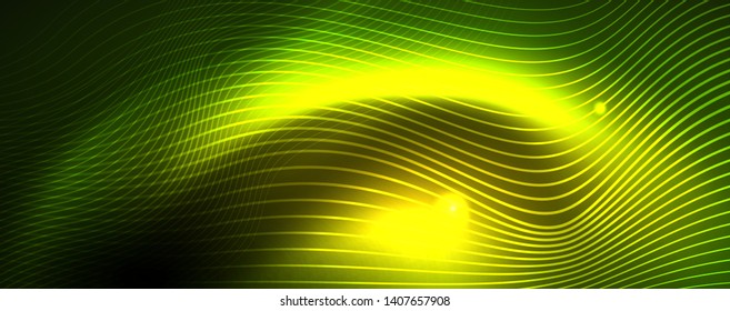 Shiny neon vector wave line abstract background, motion concept, vector illustration