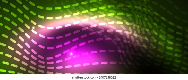 Shiny neon vector wave line abstract background, motion concept, vector illustration