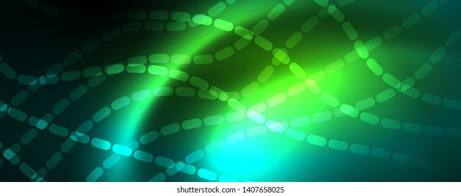 Schlaue Neonvektorwelle, abstrakter Hintergrund, Bewegungskonzept, Vektorgrafik