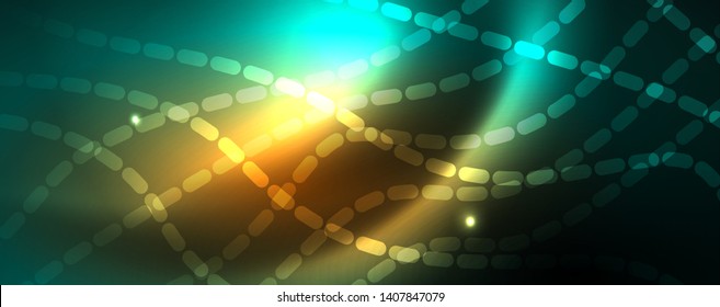 Shiny neon vector wave line abstract background, motion concept, vector illustration