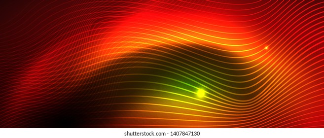 Schlaue Neonvektorwelle, abstrakter Hintergrund, Bewegungskonzept, Vektorgrafik