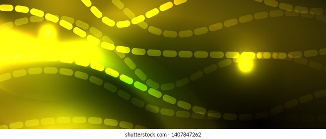 Shiny neon vector wave line abstract background, motion concept, vector illustration