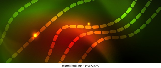 Schlaue Neonvektorwelle, abstrakter Hintergrund, Bewegungskonzept, Vektorgrafik