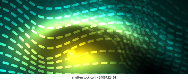 Shiny neon vector wave line abstract background, motion concept, vector illustration