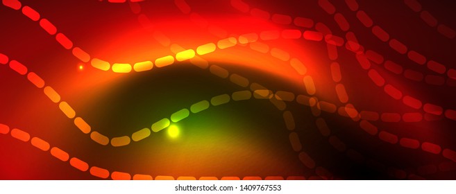 Shiny neon vector wave line abstract background, motion concept, vector illustration