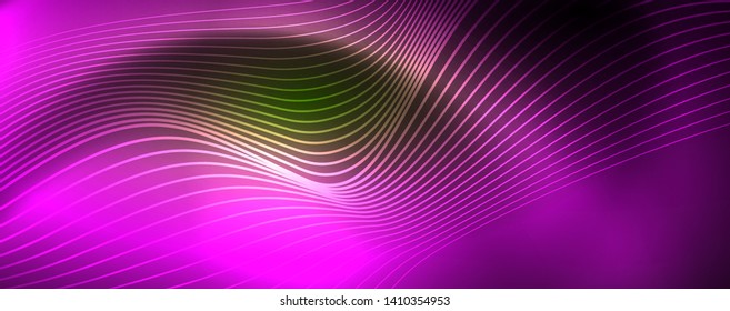 Shiny neon vector wave line abstract background, motion concept, vector illustration