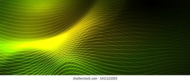 Schlaue Neonvektorwelle, abstrakter Hintergrund, Bewegungskonzept, Vektorgrafik