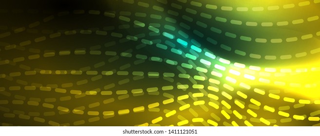 Shiny neon vector wave line abstract background, motion concept, vector illustration