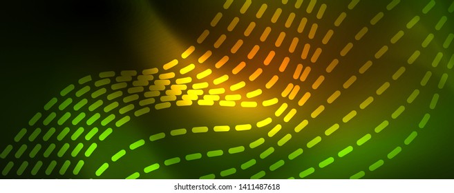 Shiny neon vector wave line abstract background, motion concept, vector illustration