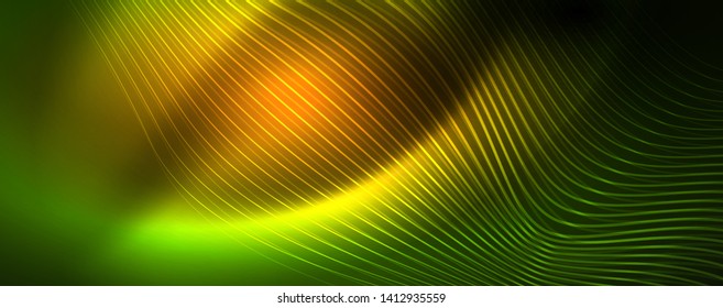 Shiny neon vector wave line abstract background, motion concept, vector illustration
