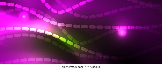 Shiny neon vector wave line abstract background, motion concept, vector illustration