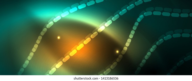 Shiny neon vector wave line abstract background, motion concept, vector illustration