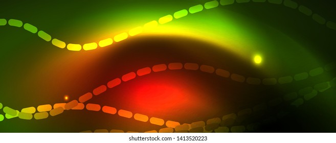 Shiny neon vector wave line abstract background, motion concept, vector illustration