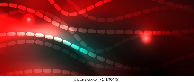 Shiny neon vector wave line abstract background, motion concept, vector illustration