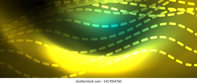 Schlaue Neonvektorwelle, abstrakter Hintergrund, Bewegungskonzept, Vektorgrafik