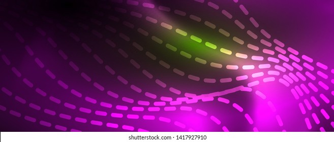 Shiny neon vector wave line abstract background, motion concept, vector illustration