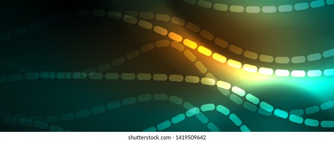 Shiny neon vector wave line abstract background, motion concept, vector illustration