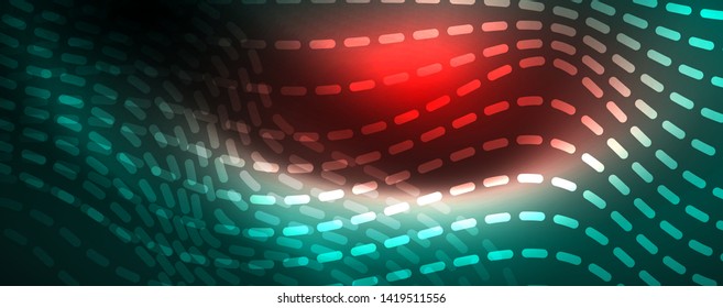 Shiny neon vector wave line abstract background, motion concept, vector illustration