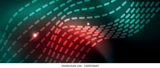 Shiny neon vector wave line abstract background, motion concept, vector illustration