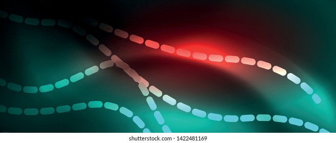 Shiny neon vector wave line abstract background, motion concept, vector illustration