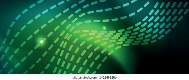 Shiny neon vector wave line abstract background, motion concept, vector illustration