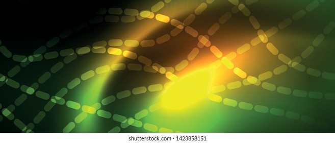 Shiny neon vector wave line abstract background, motion concept, vector illustration