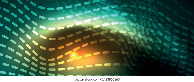 Shiny neon vector wave line abstract background, motion concept, vector illustration