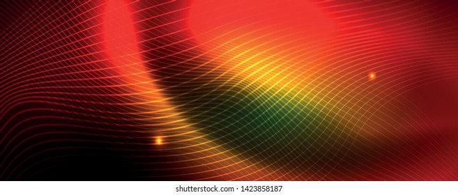 Shiny neon vector wave line abstract background, motion concept, vector illustration