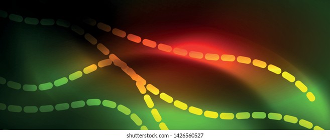 Shiny neon vector wave line abstract background, motion concept, vector illustration