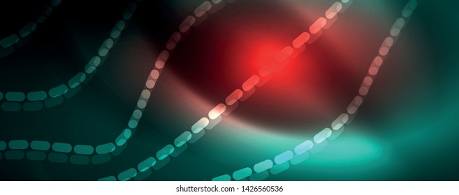 Schlaue Neonvektorwelle, abstrakter Hintergrund, Bewegungskonzept, Vektorgrafik