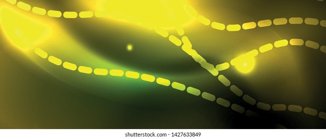 Shiny neon vector wave line abstract background, motion concept, vector illustration