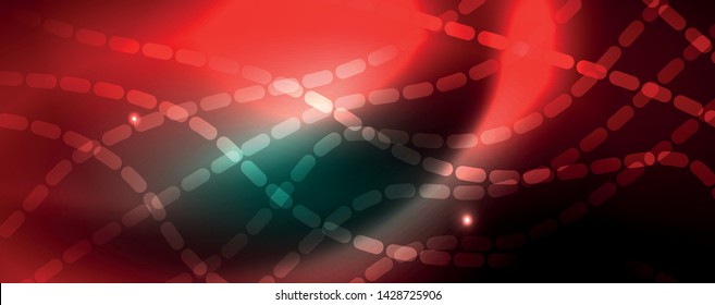 Shiny neon vector wave line abstract background, motion concept, vector illustration