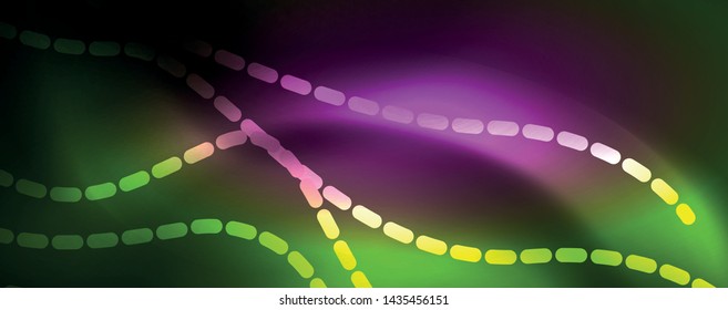 Shiny neon vector wave line abstract background, motion concept, vector illustration