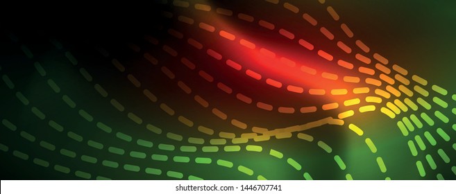 Shiny neon vector wave line abstract background, motion concept, vector illustration