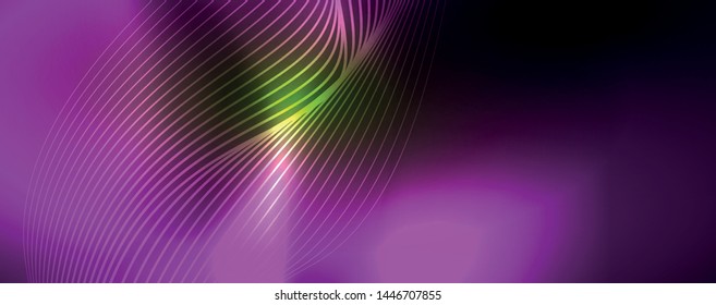 Shiny neon vector wave line abstract background, motion concept, vector illustration