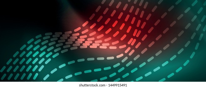 Shiny neon vector wave line abstract background, motion concept, vector illustration