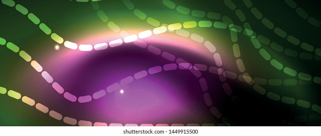 Shiny neon vector wave line abstract background, motion concept, vector illustration