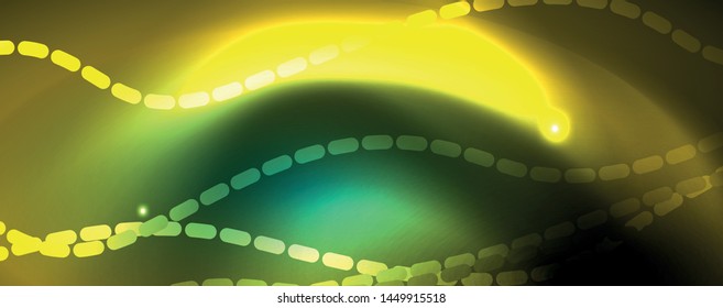 Shiny neon vector wave line abstract background, motion concept, vector illustration