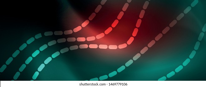 Schlaue Neonvektorwelle, abstrakter Hintergrund, Bewegungskonzept, Vektorgrafik