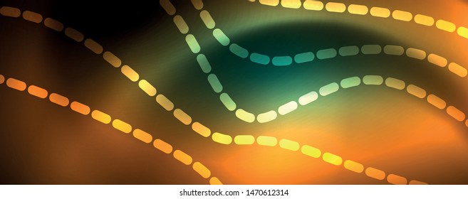 Shiny neon vector wave line abstract background, motion concept, vector illustration