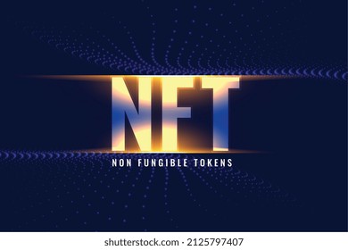 shiny NFT non-fungible token concept background