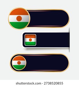 Shiny Niger Flag Banners Set
