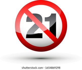 Shiny no under twenty entry badge