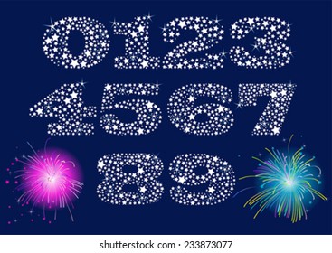 Shiny Numbers Set for your New Year design